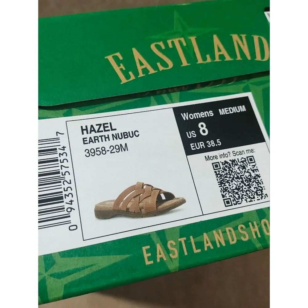 Eastland Taupe Woven Slide Sandals